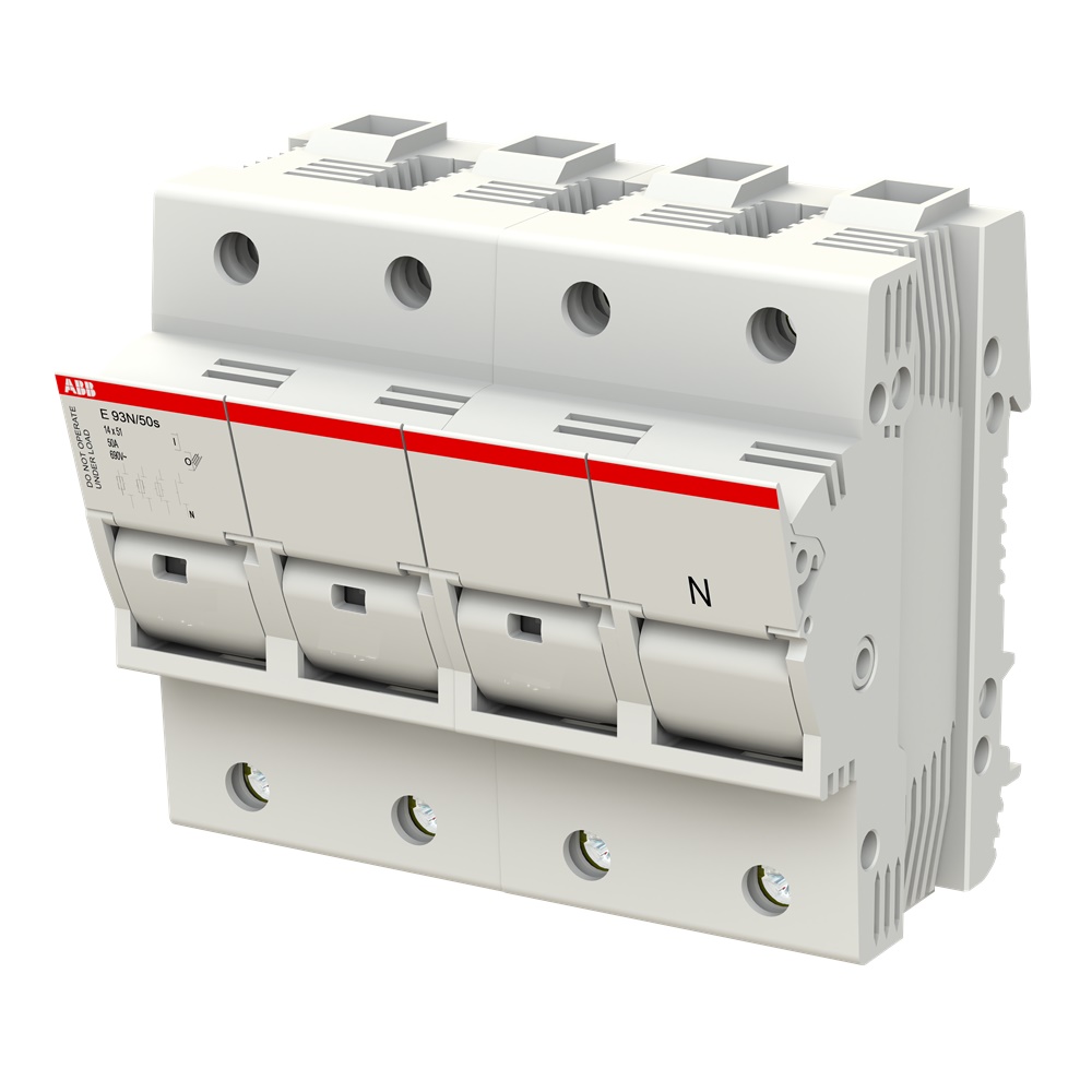 Portafusibile trifase 3 poli con LED integrato per fusibili 93N/50S protezione circuiti elettrici