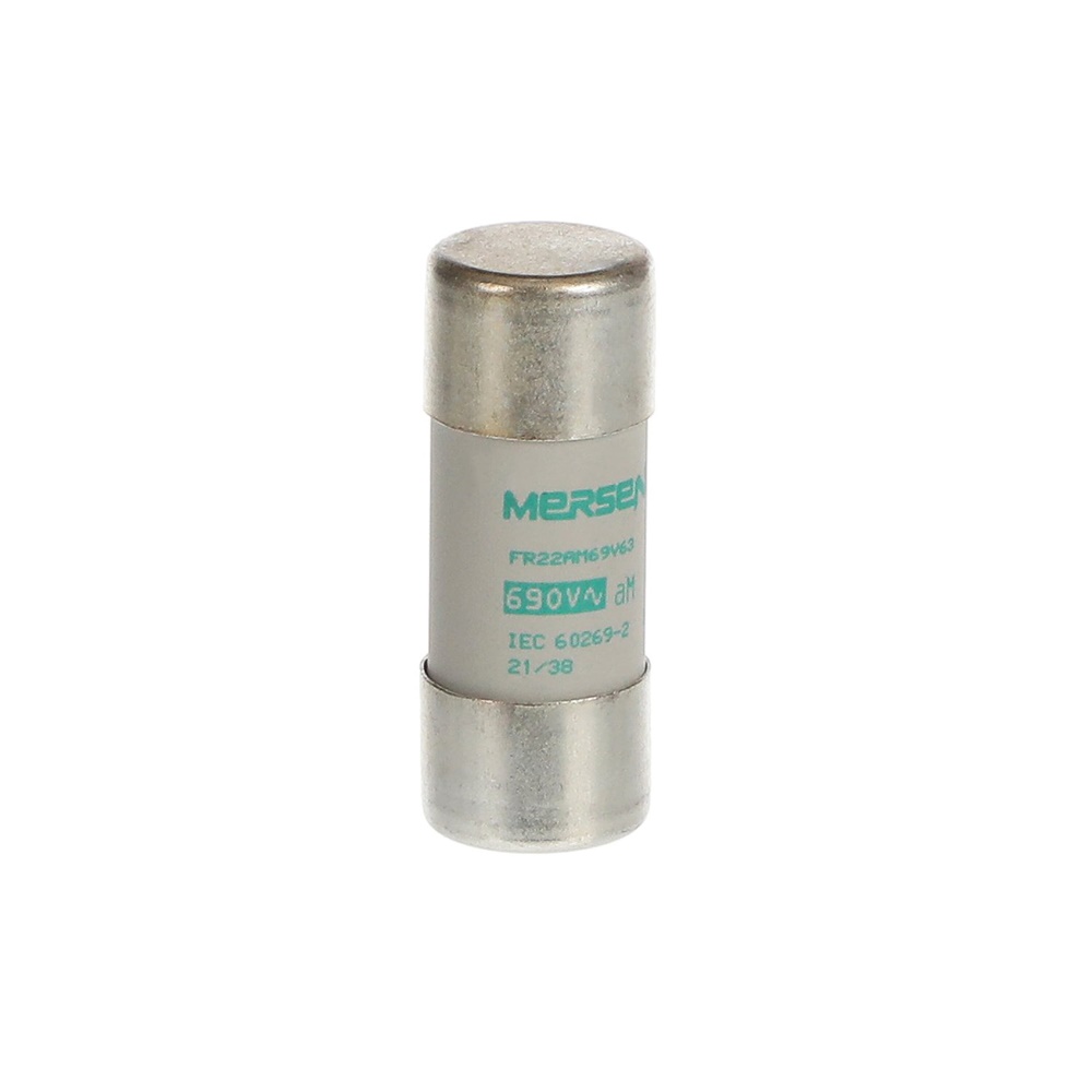 Fusibile cilindrico AM 22x58 mm 63A protezione motori circuito elettrico
