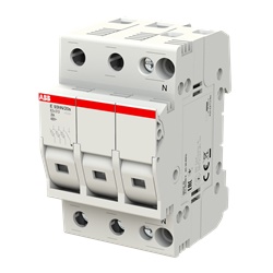 Portafusibile E 93HN/20S 3 poli + neutro con indicatore fusibile bruciato per protezione circuiti elettrici