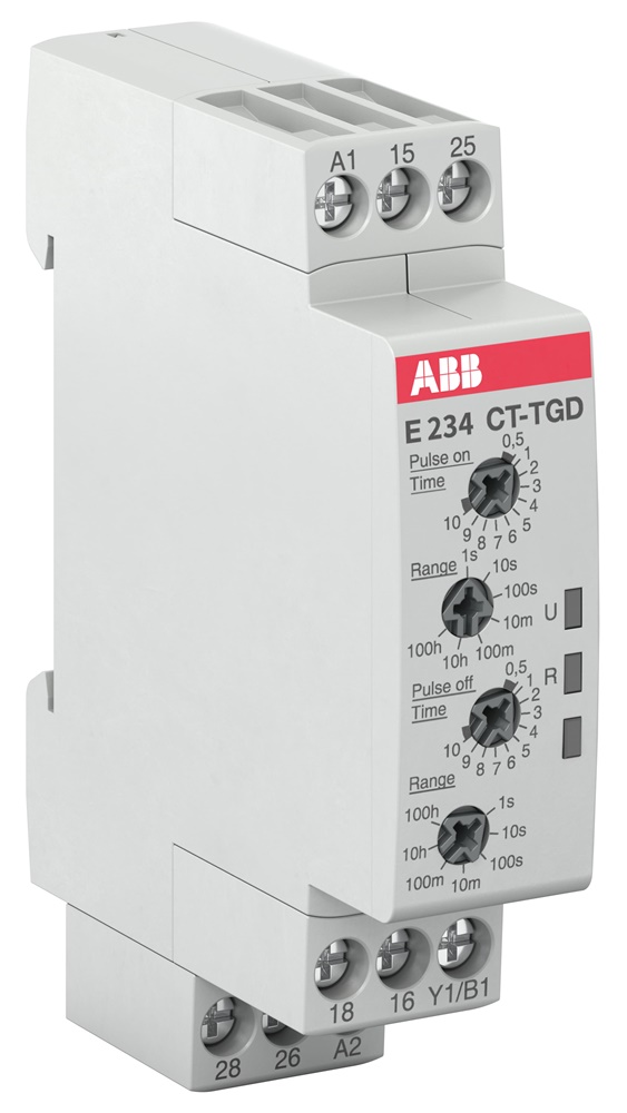 Relè temporizzatore CT-TGD.22 2c/o 24-48VDC 24-240VAC generatore impulsi controllo industriale