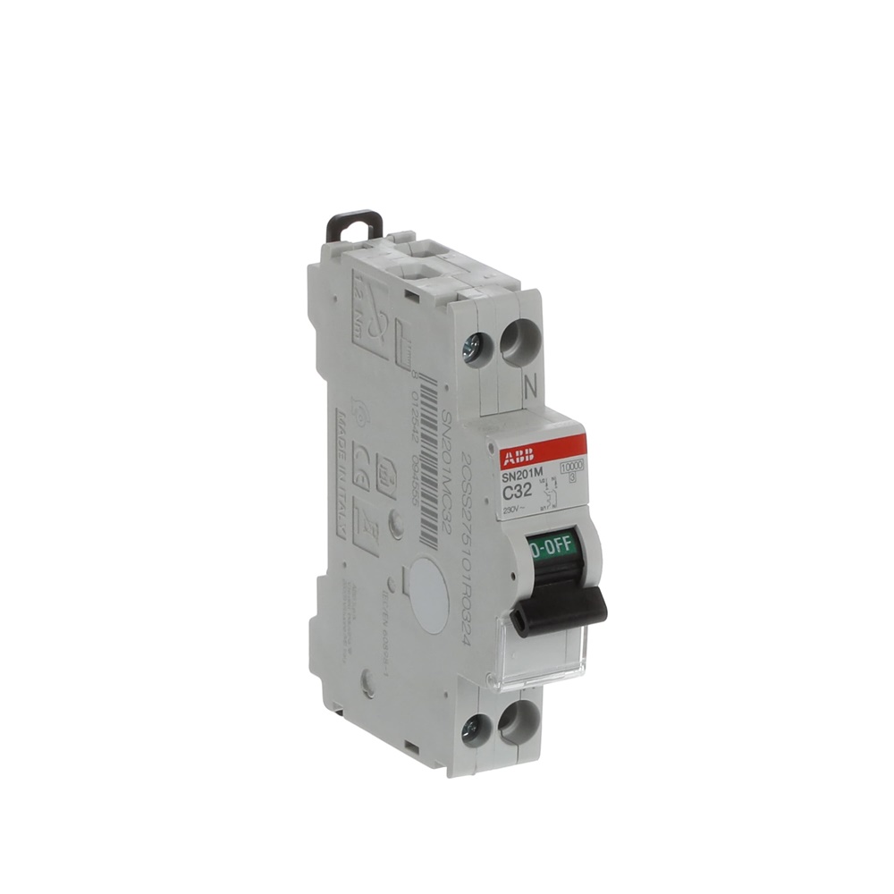 Interruttore automatico magnetotermico SN201M 1P+N 32A curva C 10kA 230V protezione sovraccarico corto circuito