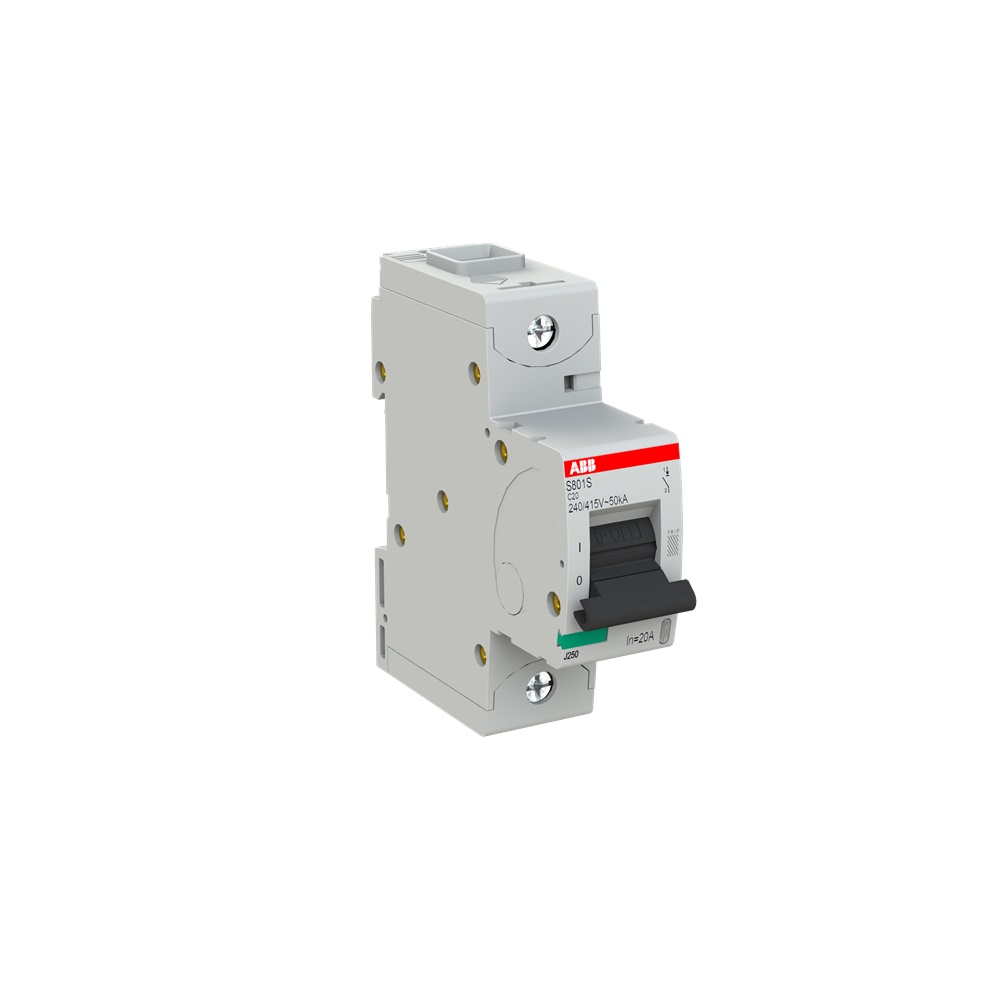 Interruttore automatico modulare S801S-C20 20A C-caratteristica protezione sovraccarichi cortocircuiti uso residenziale industriale