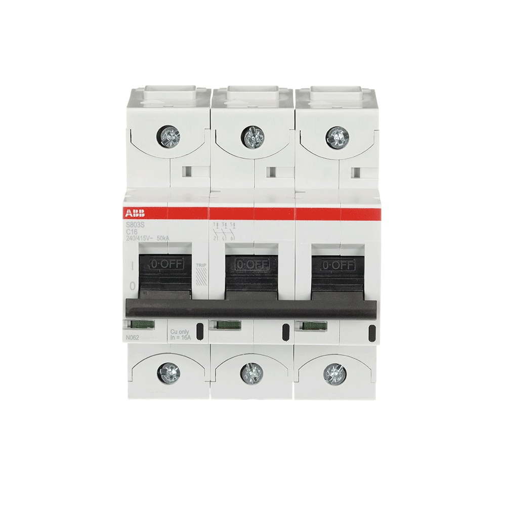 Interruttore automatico S803S-C16 3 poli 16A C-caratteristica alta prestazione uso residenziale commerciale industriale