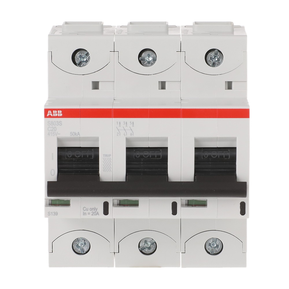 Interruttore automatico S803S-C20 3 poli 20A C caratteristica uso residenziale industriale