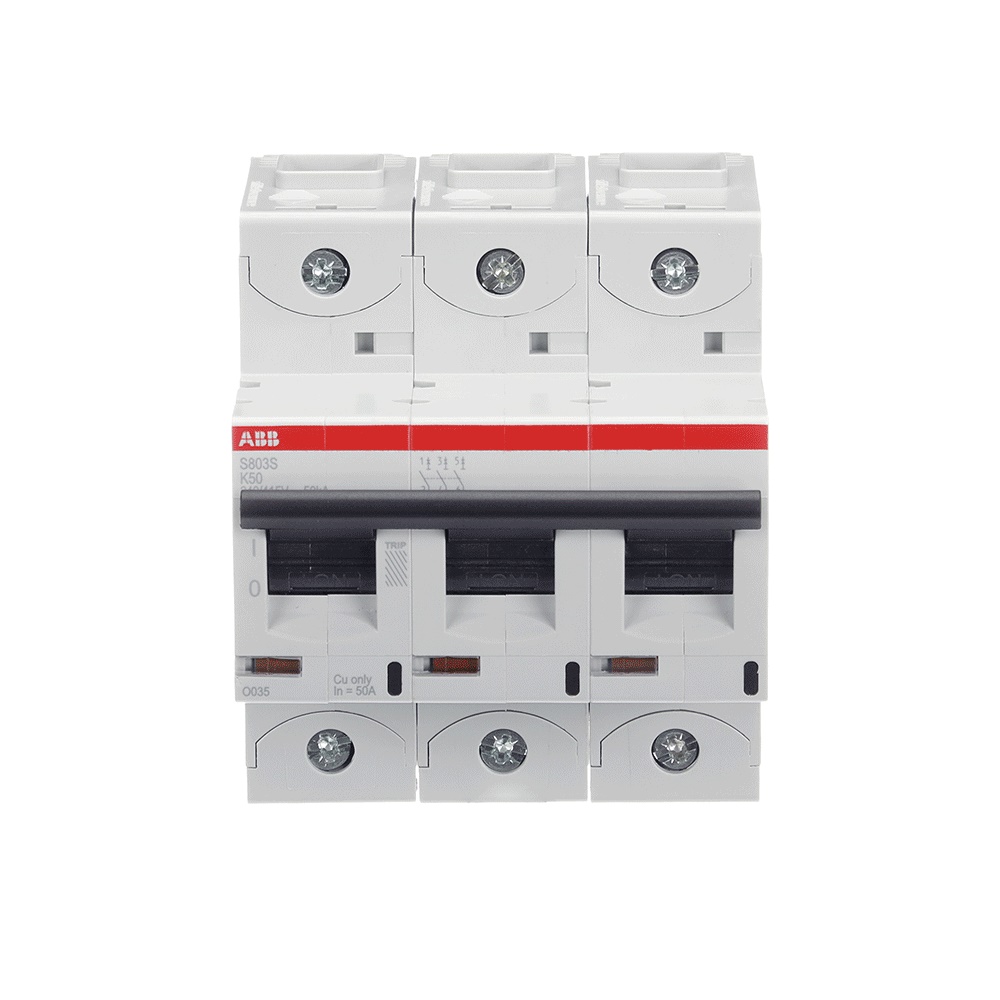 Interruttore automatico 3 poli K-50A limitatore corrente 50kA uso residenziale industriale