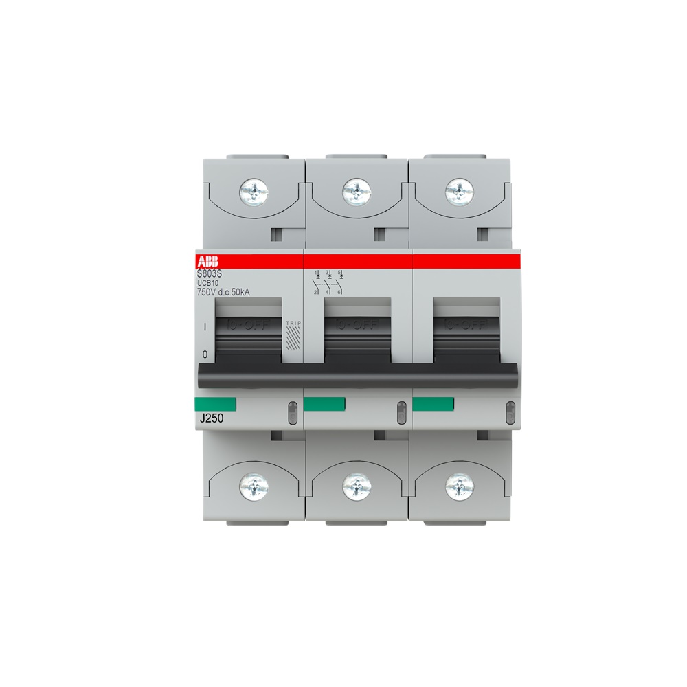 Interruttore automatico S803S-UCB10 3 poli 10A B 50kA 250VDC alta prestazione