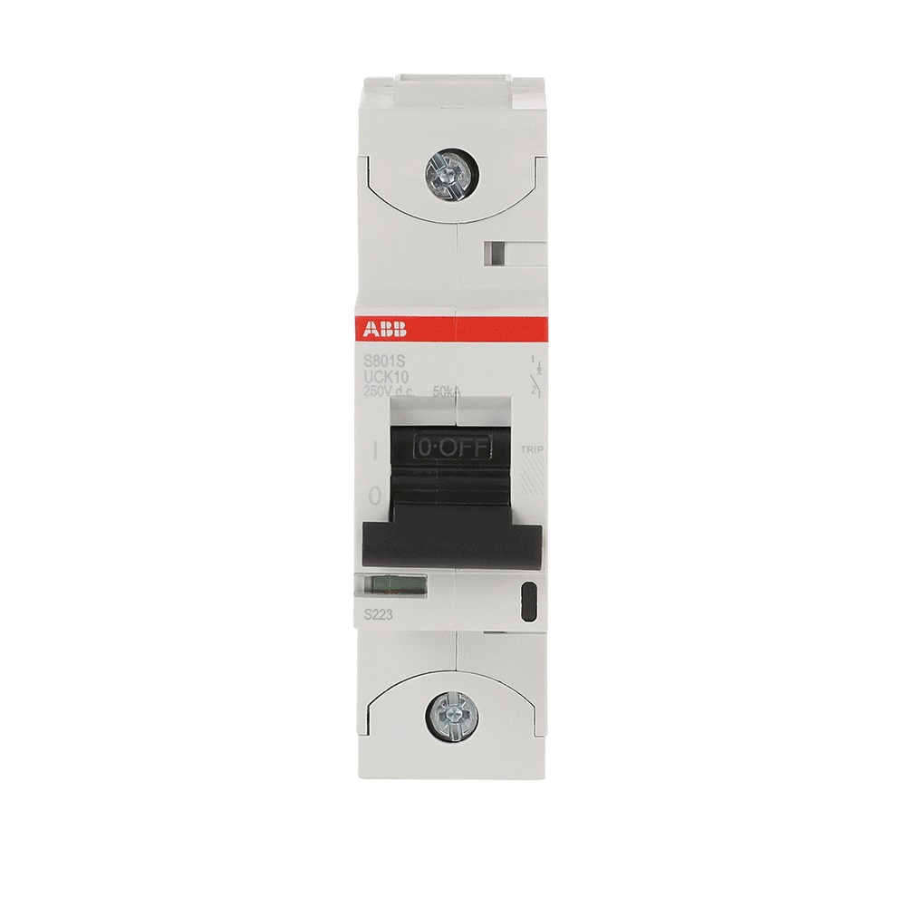 Interruttore Automatico Miniatura S801S-UCK10 1 Polo 10A Caratteristica K Alta Prestazione 50kA 250VDC