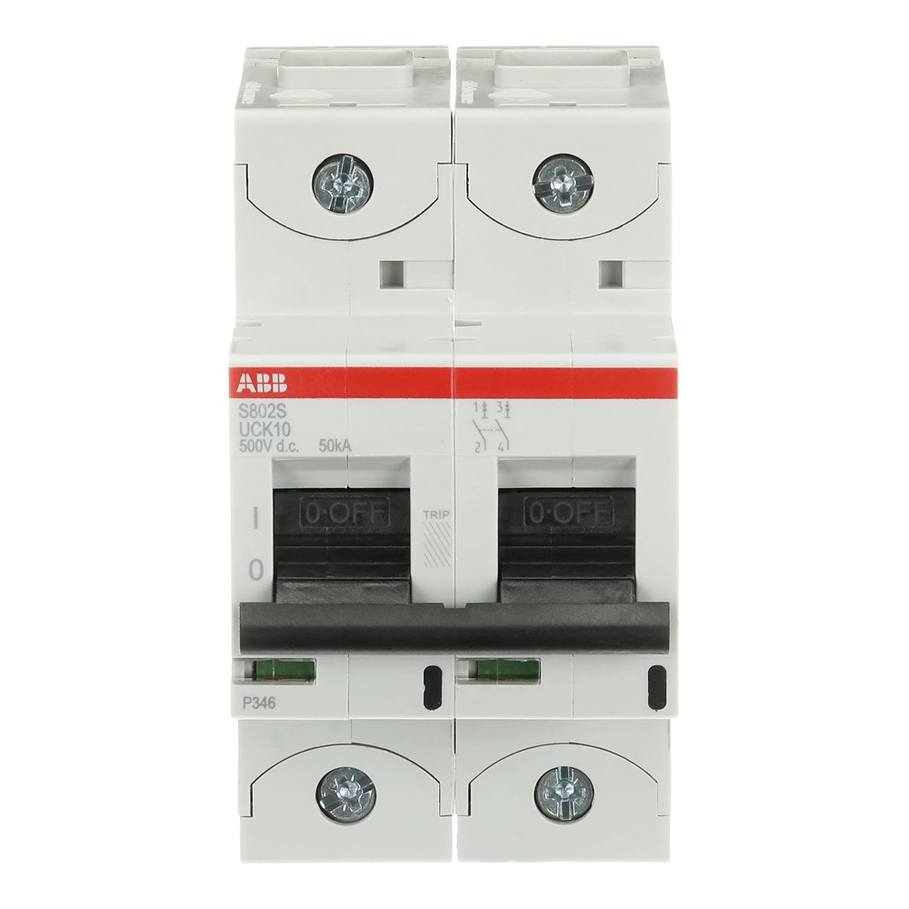 Interruttore automatico miniaturizzato 2 poli K 10A 50kA 250VDC alta prestazione