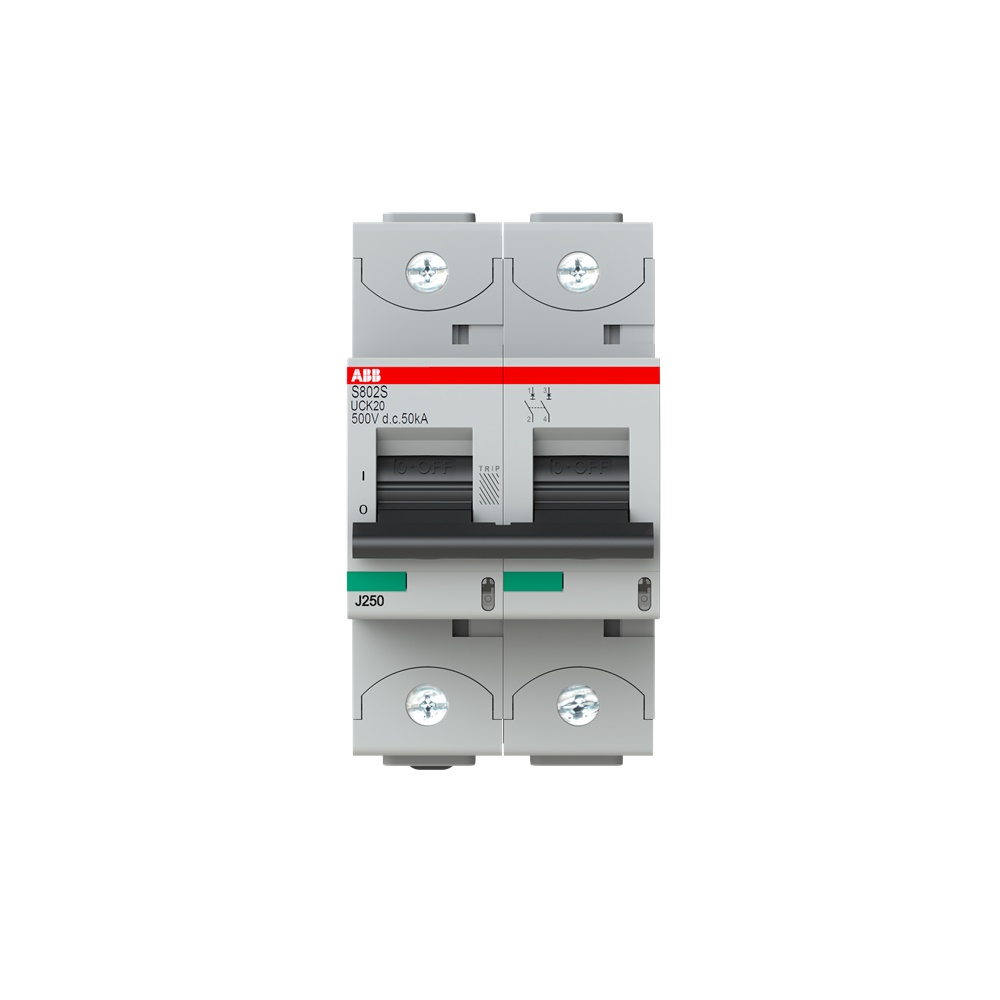 Interruttore automatico miniature 2 poli 20A caratteristica K alta prestazione DC 250V