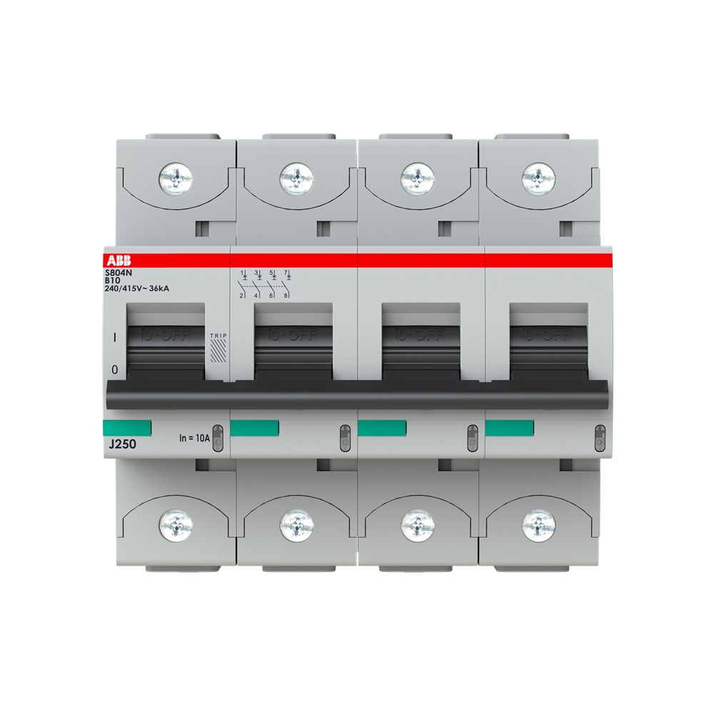 Interruttore automatico 4 poli B10 10A 36kA 400/690V uso residenziale industriale