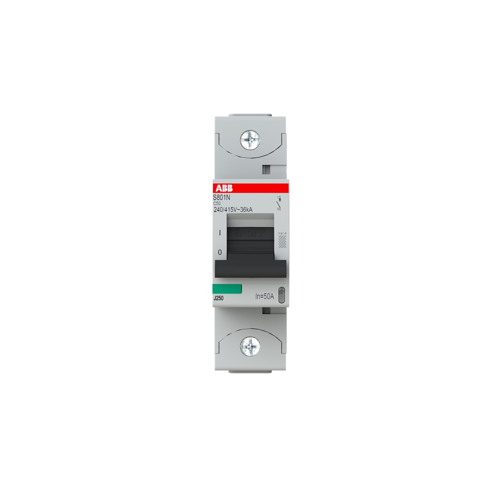 Interruttore automatico tripolare S801N-C50 50A C-characteristic protezione sovraccarico e cortocircuito uso residenziale industriale