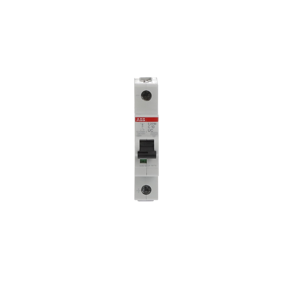 Interruttore automatico miniatura S201MUC C 10A 1P per applicazioni CA e CC sistema pro M compact ABB