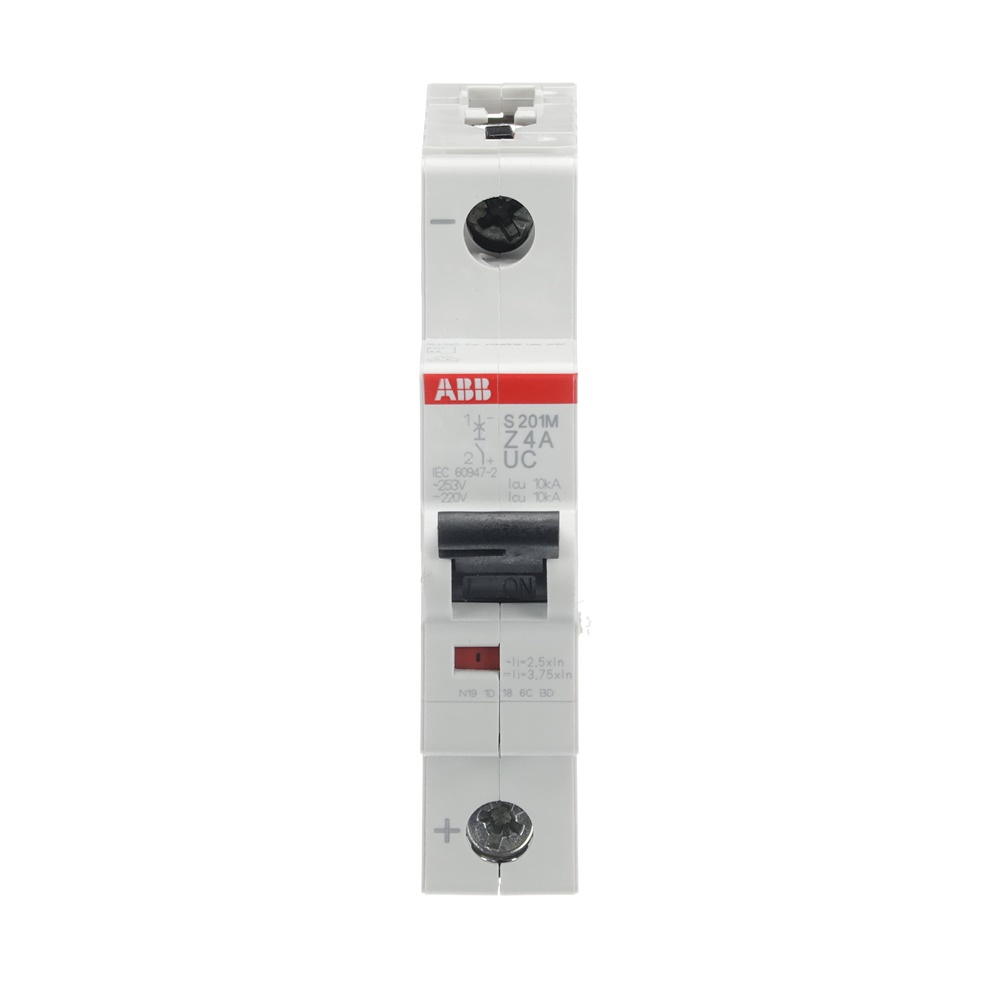 Interruttore magnetotermico S200MUC 1P 4A Z 10kA CA e CC uso industriale e civile