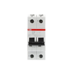 Interruttore automatico Miniature Circuit Breaker S200MUC 2P 1,6A Curva C AC/DC 10kA uso industriale e civile