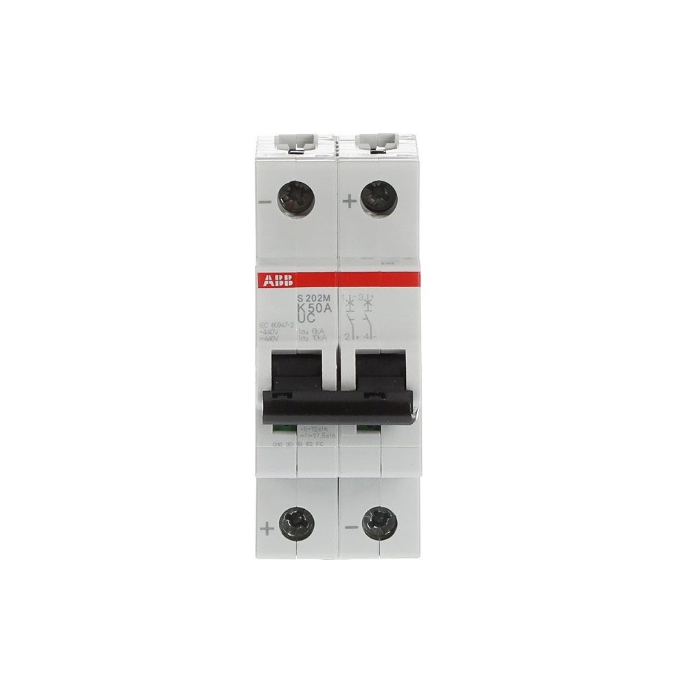 Interruttore automatico Miniature Circuit Breaker S200MUC 2P 50A K 10kA CA/DC uso industriale