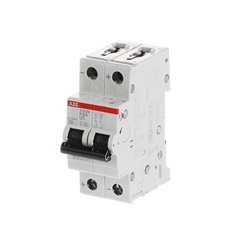 Interruttore automatico magnetotermico S202MUC 2 poli 6A tipo K per AC e DC