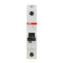 Interruttore Automatico Miniatura S200 1P 1,6A Caratteristica D 6kA 230/400V AC Uso Residenziale e Industriale