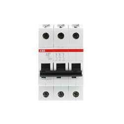 Interruttore Automatico Miniature Circuit Breaker S200 3P 3A D 6kA uso residenziale industriale