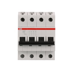 Interruttore automatico Miniature Circuit Breaker S200 4 poli 4A caratteristica D 6kA uso residenziale commerciale industriale