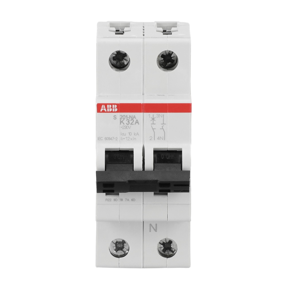 Interruttore Automatico Miniatura S200 1P+N 32A K 6kA AC uso residenziale e industriale