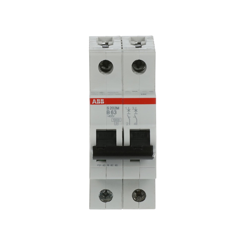 Interruttore Automatico Miniature S200M 2P 63A Caratteristica B 10kA Uso Residenziale e Industriale