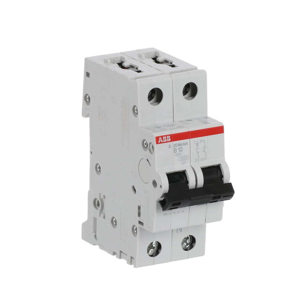 Interruttore Automatico Miniatura S200M 1P+N 10A B 10kA per Uso Residenziale e Industriale