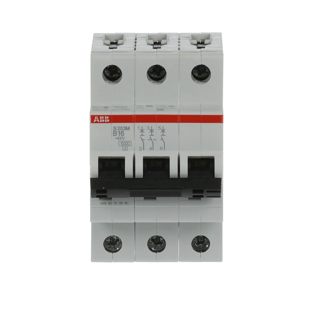Interruttore Automatico Miniatura S200M 3P 16A B 10kA Uso Residenziale Industriale