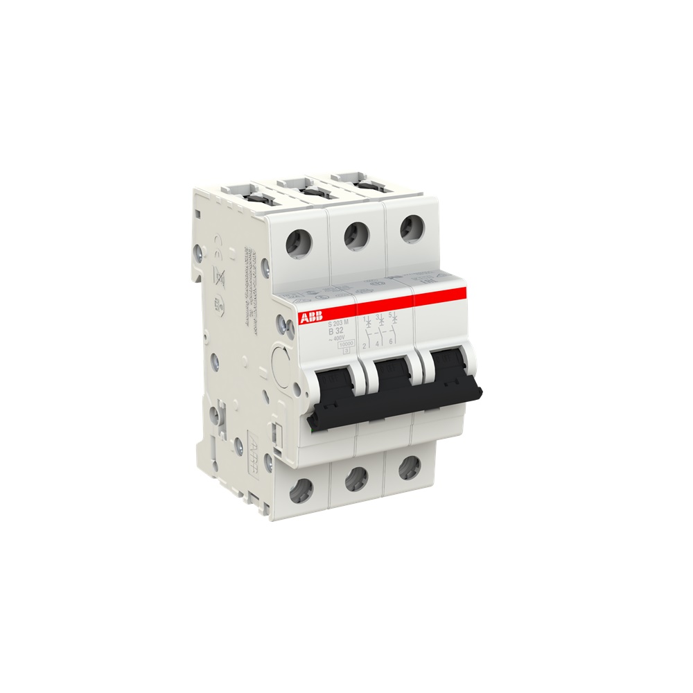 Interruttore Automatico Miniatura S200M 3P 32A B 10kA Uso Residenziale e Industriale