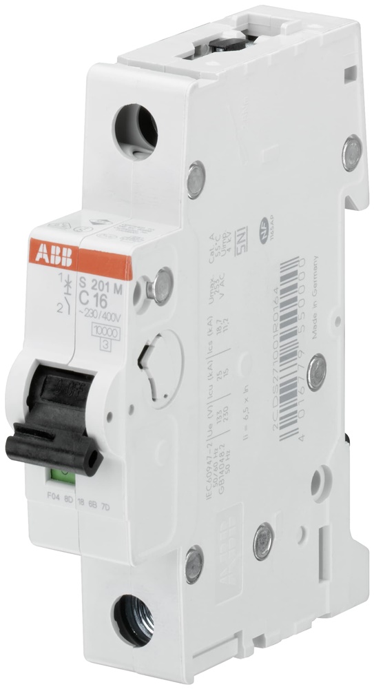 Interruttore Automatico Miniature Circuit Breaker S200M 1P 1,6A C 10kA uso residenziale commerciale industriale