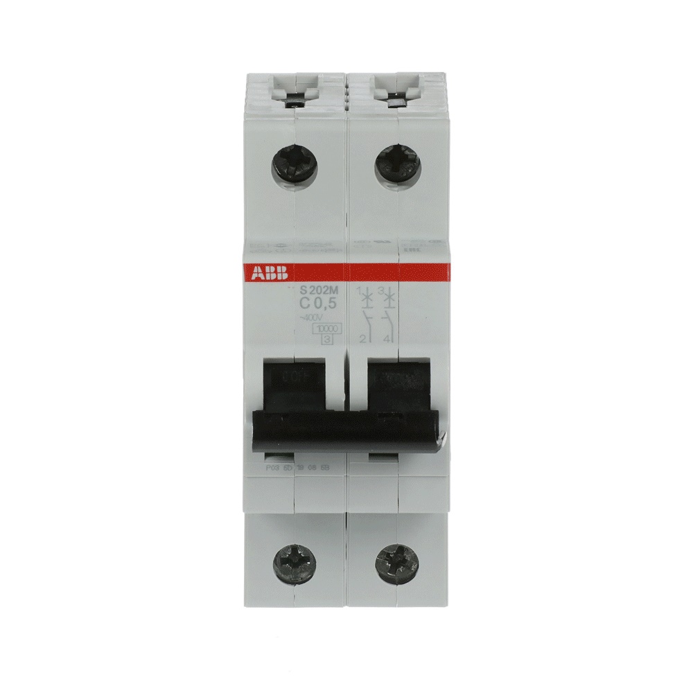Miniature Circuit Breaker S200M 2P 0,5A Caratteristica C Uso Residenziale Commerciale Industriale