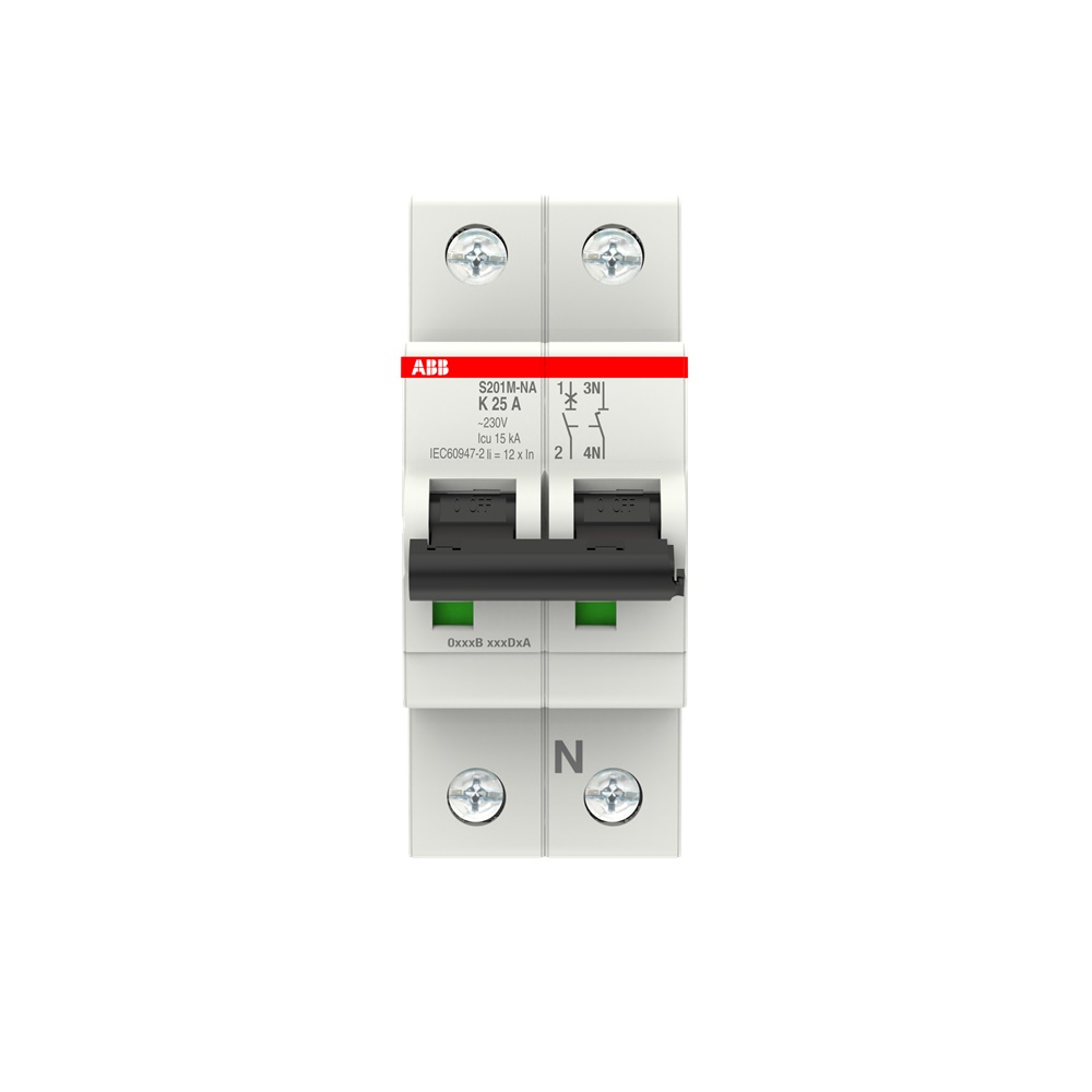 Interruttore Automatico Miniatura S200M 1P+N 25A K 10kA uso residenziale industriale