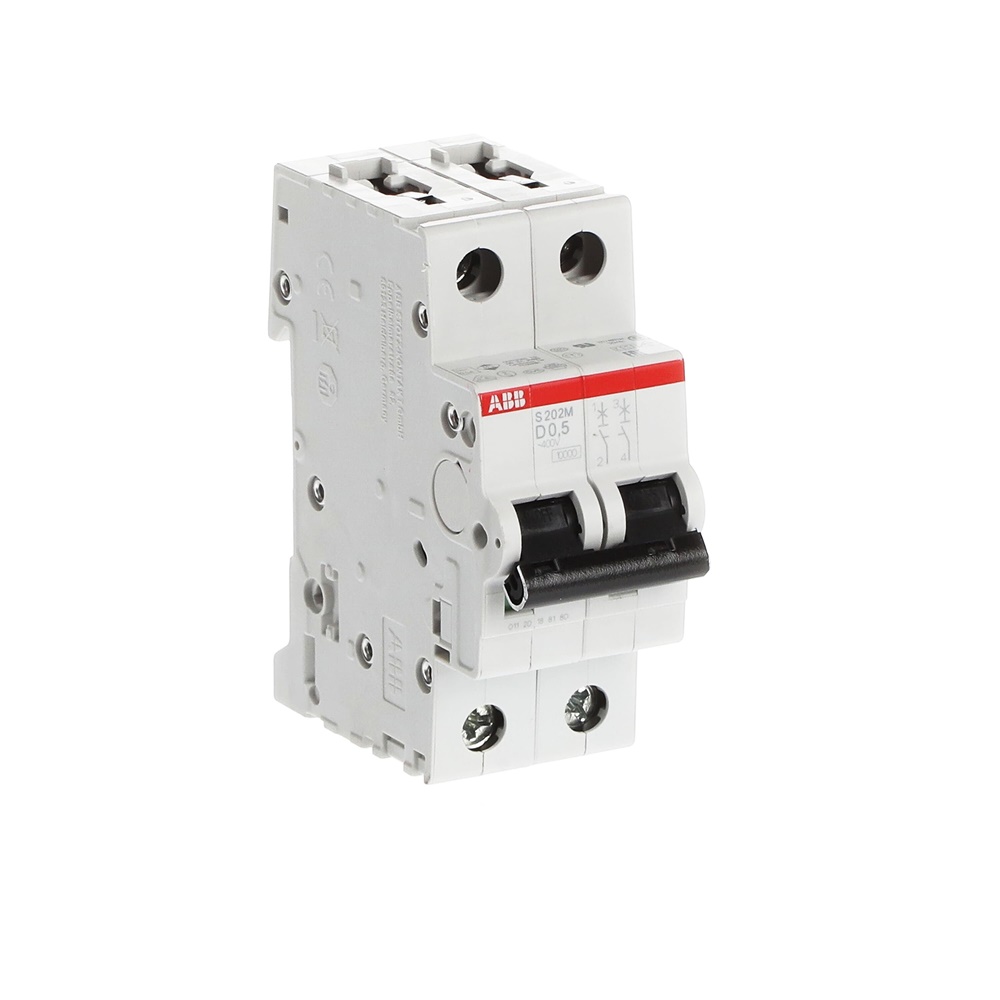 Interruttore Automatico Miniatura S200M 2P 0,5A D 10kA Applicazioni Residenziali Commerciali Industriali