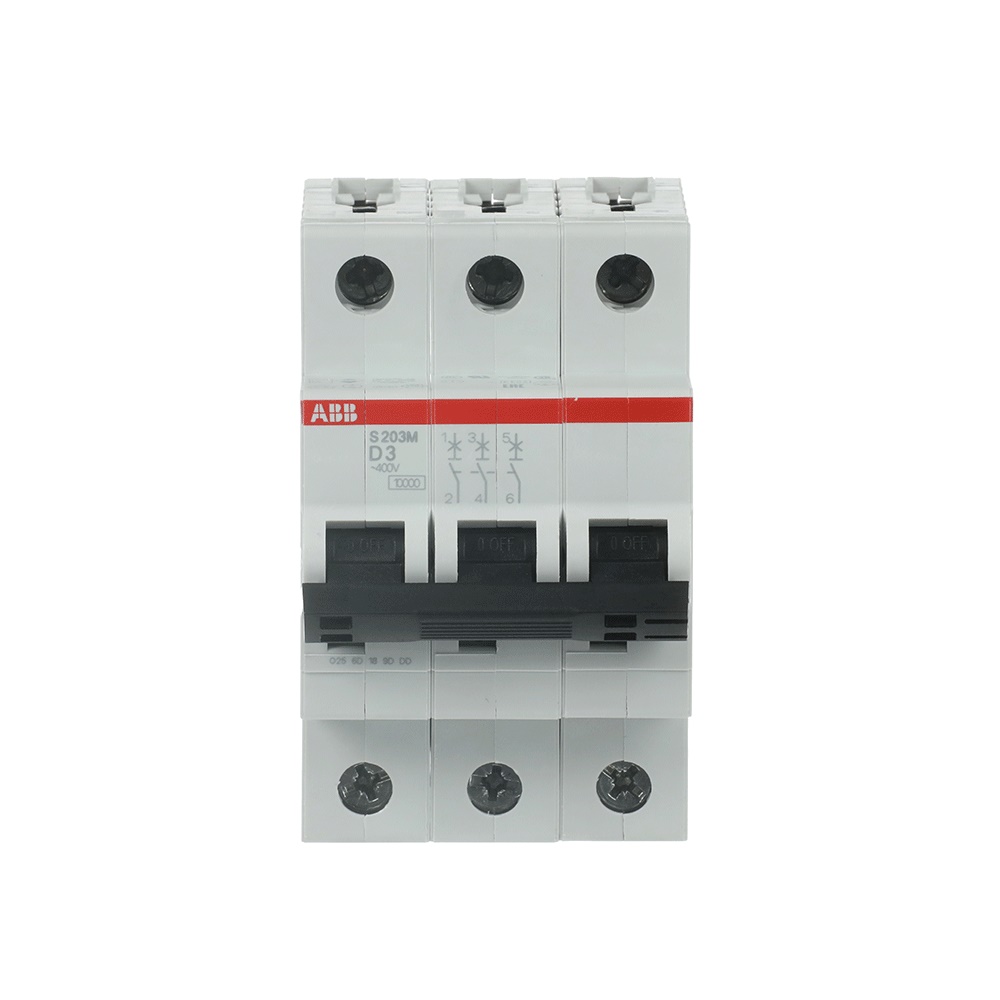 Interruttore Automatico Miniatura S200M 3P 3A D 10kA Uso Residenziale Industriale