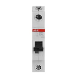 Interruttore automatico S201-B80 1P 80A B-Caratteristica 6kA uso civile e industriale