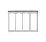 Cornice per 4 placche 2M alluminio