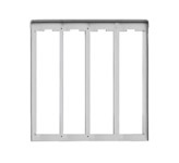 Cornice per 4 placche 3M alluminio