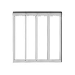 Cornice per 4 placche 3M alluminio