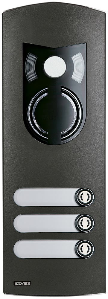 Placca a/v 2M IK10 3 tasti grigio sablÃ©