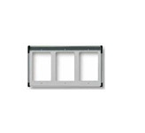 Cornice per 3 moduli 3x1 grigio luce