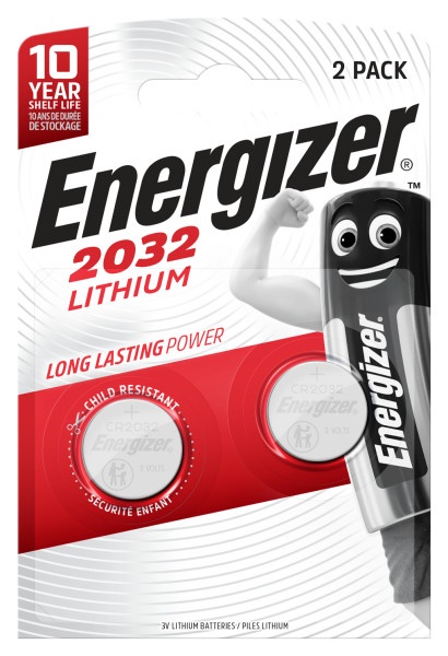 Batteria a bottone litio CR2032 Energizer lunga durata per dispositivi miniaturizzati