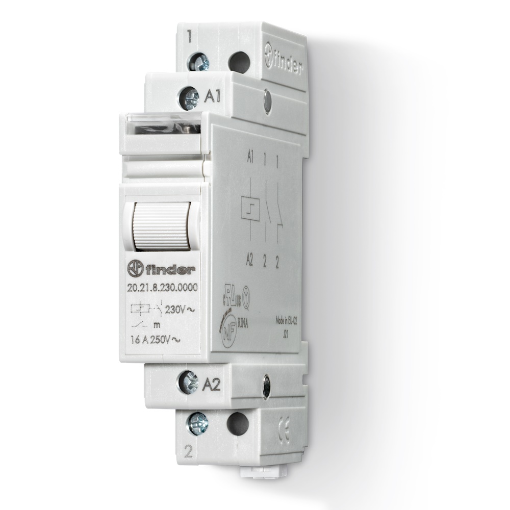 Relè ad impulsi modulare 17,5 mm 1NO 16A montaggio guida DIN automazione elettrica