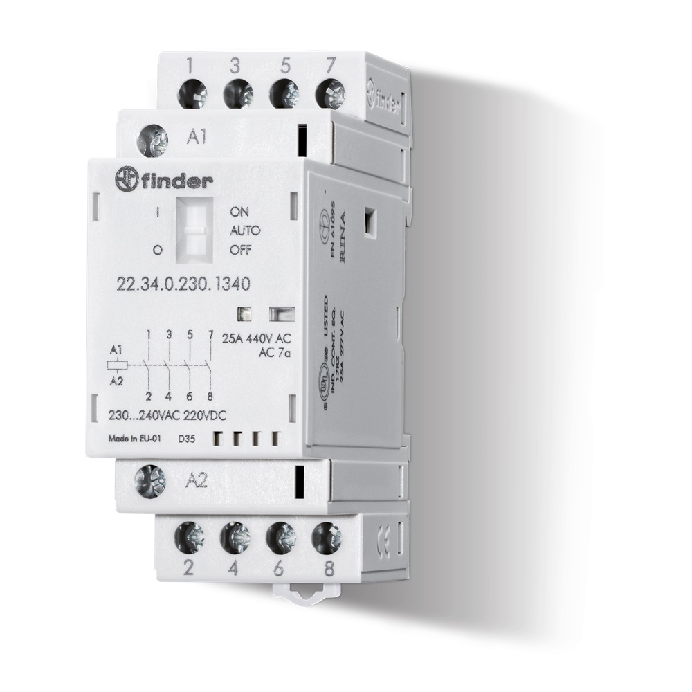 Contattore modulare 230...240 V AgSnO2