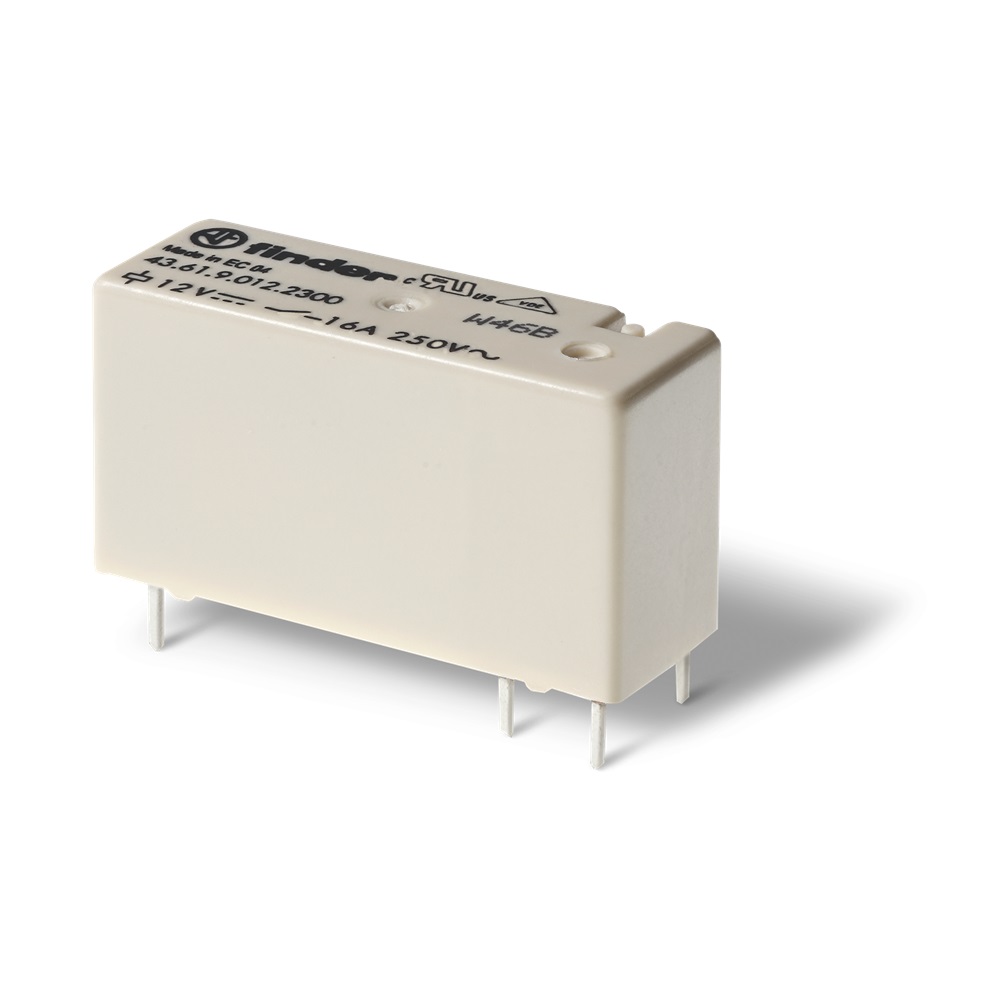 Mini relè per circuito stampato 1 contatto, 16 A DC 24 V AgCdO