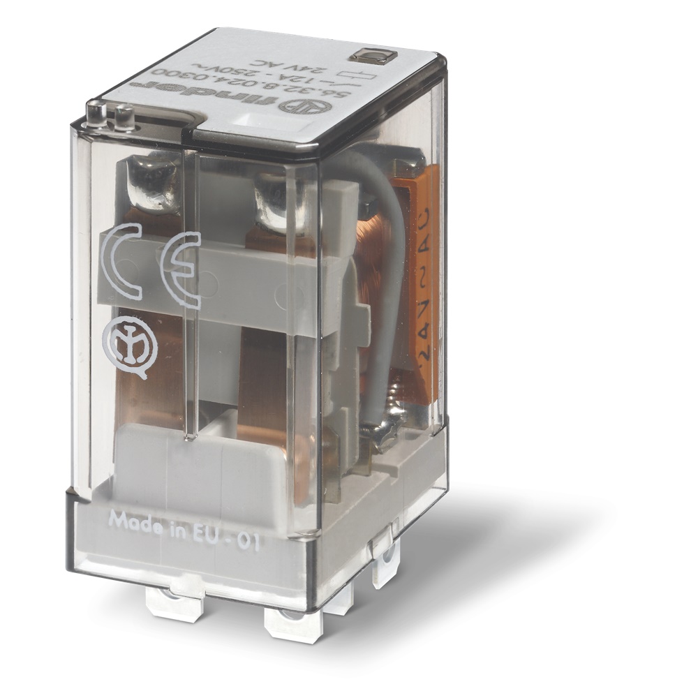 Relè potenza 2 contatti 12A DC 125V industriale