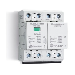 Scaricatori di sovratensione 260 V Max (Uc) per SPD Tipo 1+ 2 (per UN = 230-240 V AC) 25 kA (I Tipo 1+2)