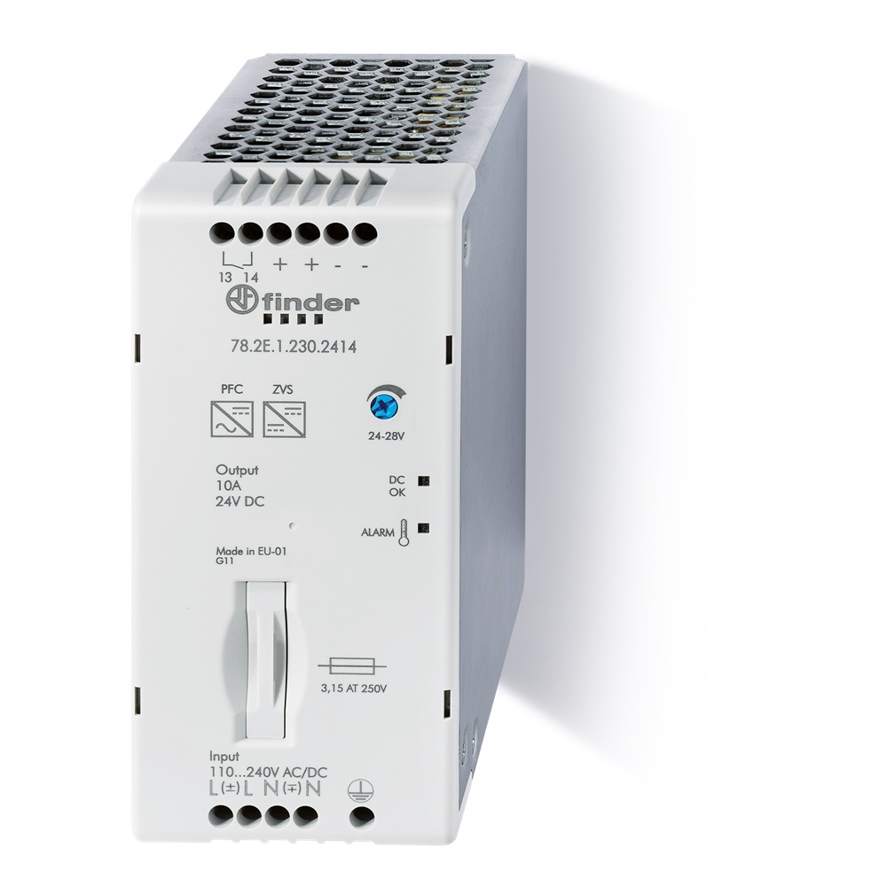 Alimentatore switching 240W 24VDC 10A per automazione industriale