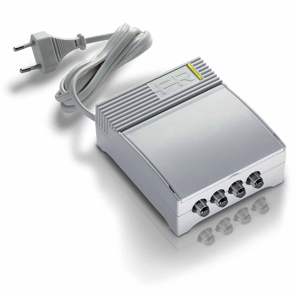 Amplificatore interno 1in 2out 30dB per impianti antenna residenziali