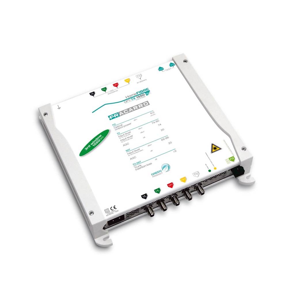 Trasmettitore ottico TV-SAT 1550nm CWDM per impianti fibra ottica