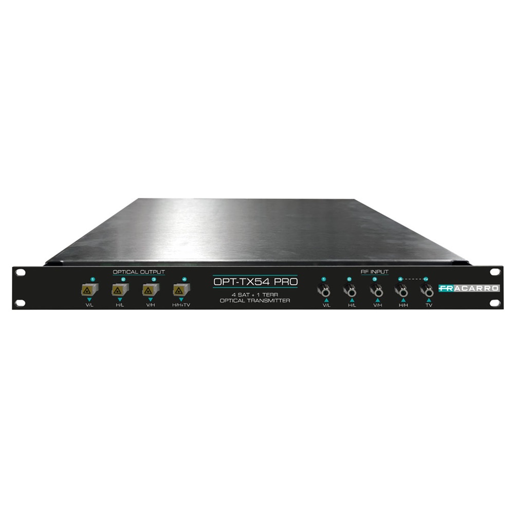 Trasmettitore ottico 5x4 SAT+TV fibra single mode FTTH