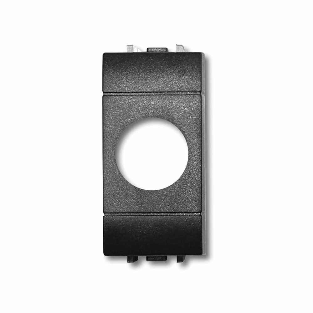 Adattatore incasso nero 1 modulo per impianti civili residenziali